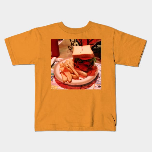 Burger with Fries Kids T-Shirt by Christine aka stine1